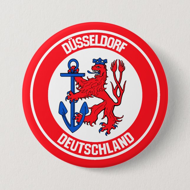 Düsseldorf Round Emblem Knapp (Framsida)