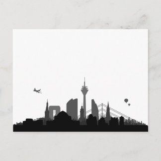 Düsseldorf Skyline - Postkarte / Grußkarte Vykort
