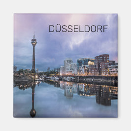 Dusseldorf Skyline Tyskland Helgdag Sunset Souveni Magnet