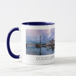 Dusseldorf Skyline Tyskland Helgdag Sunset Souveni Mugg