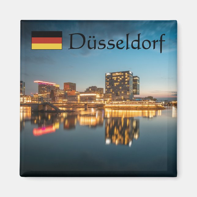 Düsseldorf Tyskland Magnet (Framsidan)