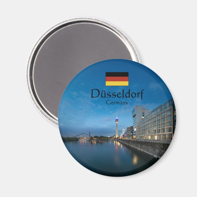 Düsseldorf Tyskland Magnet (Front/Back)