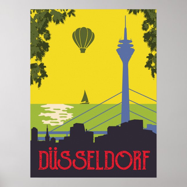 Düsseldorf, Tyskland Poster (Framsidan)