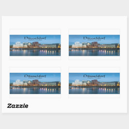 Düsseldorf Tyskland Rektangulärt Klistermärke