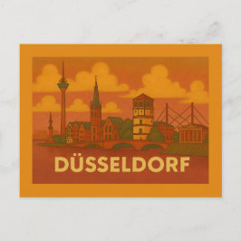 Düsseldorf Tyskland Stad Konst Vykort
