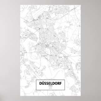 Düsseldorf, Tyskland (svart på vitt) Poster