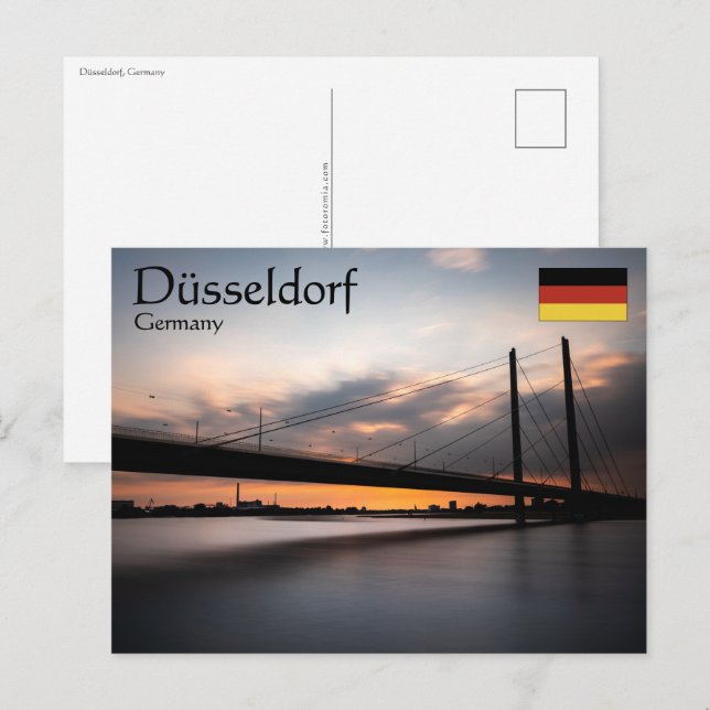 Düsseldorf Tyskland Vykort (Fram/baksida)