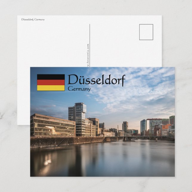 Düsseldorf Tyskland Vykort (Fram/baksida)