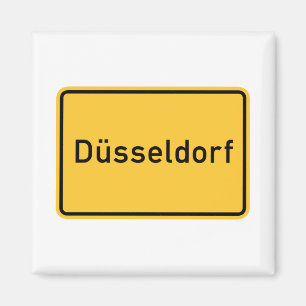 Dusseldorf tysklant vägmärke magnet