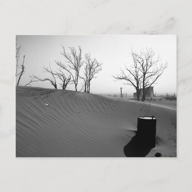 Dust Bowl Farm - Westerna Oklahoma 1936 Vykort (Framsida)