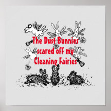 Dust Bunny Städning Fairy Rabbit Humous Funny