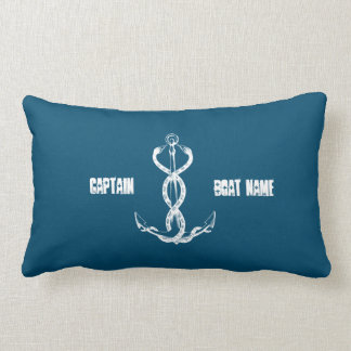 Dust Nautical Boat Namn Anchor Blue Lumbarkudde