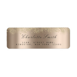 Dust Star Guld Ivory Beige OSA Returadress  Returadress Etikett
