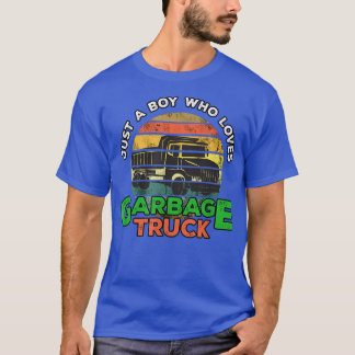 Dustc för återvinningsdagen för Lastbil Boy Kärlek T Shirt