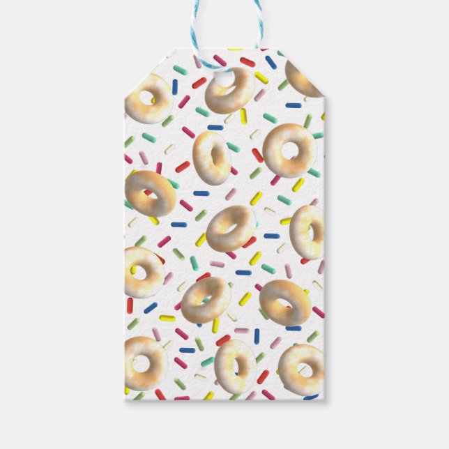 Dusted Donuts and Rainbow Sprinkles Presentetikett (Framsidan)