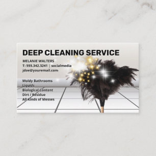 Duster Mop   Maid-tjänst   Rensa gnistra Visitkort