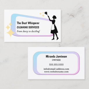 Dusting Maid Professionell Home Commercial Städnin Visitkort
