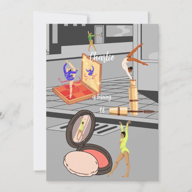 Dusting på en  födelsedag inbjudningar (Framsida)