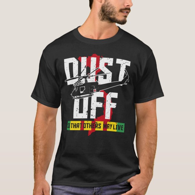DUSTOFF Vietnam: Airborne Lifesavers T Shirt (Framsida)