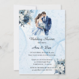 Dusty Alcohol Bläck Blommigt Möhippa Inbjudningar