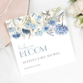 DUSTY Baby i Bloom Blue Beige Elegant Baby Shower Pappersservett