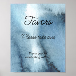 Dusty blå marin Favors ta en  Poster