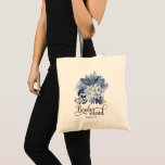 Dusty Blåa blommor Calligraphy Bridesmaid Anpassni Tygkasse<br><div class="desc">Dusty Blåa blommor Calligraphy Bridesmaid Anpassningsbar Tote Bag.</div>