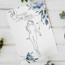 Dusty Blåa blommor Möhippa Game gissar Dress Flygblad