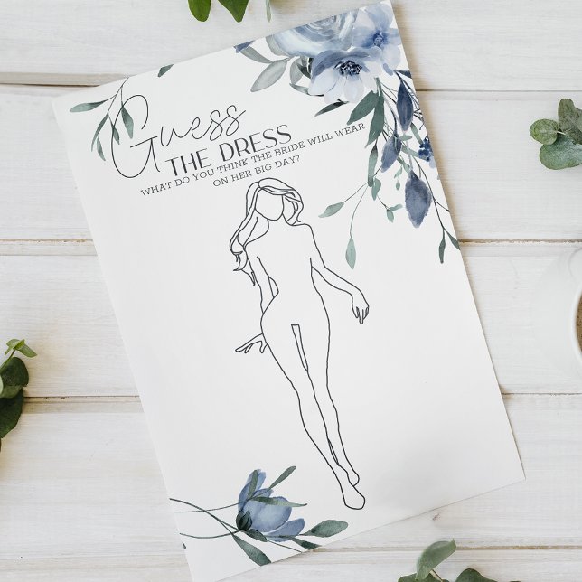 Dusty Blåa blommor Möhippa Game gissar Dress Flygblad (Skapare uppladdad)