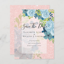 DUSTY BLÅA BLOMMOR SPARA DATA - BUDGET