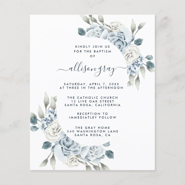 Dusty Blommigt Baptism (Framsida)