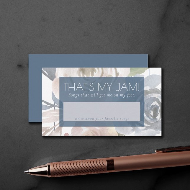 Dusty Blommigt | Begäran om Smoky Blue Pastel Ro S Tilläggskort (Skapare uppladdad)