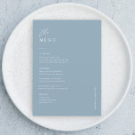 Dusty Blue 5x7-tums Bröllop Bord-menykort - Flat m Meny<br><div class="desc">Dusty Blue Elegant 5x7’ Bröllop Bord Menu-kort Flat Menu Elegant Calligraphy Eat and Drink Bröllop Menus | Enkel calligrafi Rustic Bröllop Menus Bröllop Menus,  Rustic Bröllop Menu,  Blommigt Wedidng Menu,  Bröllop Bord Menu</div>