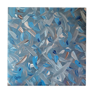 Dusty Blue Abstrakt Ceramic Tile Kakelplatta