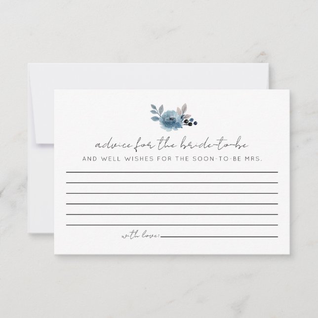 Dusty Blue Advice for Bride Cards OSA Kort (Framsida)