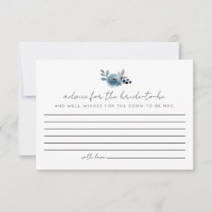 Dusty Blue Advice for Bride Cards OSA Kort