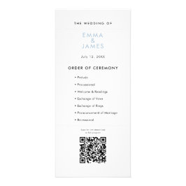 Dusty Blue Ampersand Bröllop | Program | QR-kod