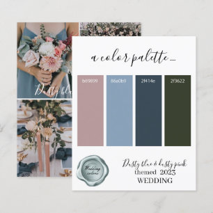 Dusty blue and damsty rosa Bröllop färg Palette C