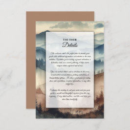 Dusty Blue and Mocha Brown Mountains Tilläggskort