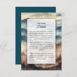 Dusty Blue and Mocha Brown Mountains Tilläggskort