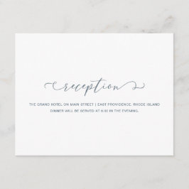 Dusty Blue and White Reception Bröllop Tilläggskort