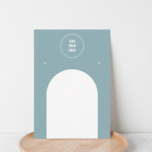 Dusty Blue Arch Add Logotyp Jewelry Earrings Visni