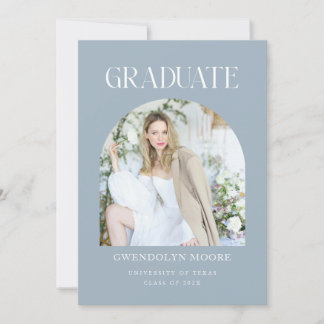 Dusty Blue Arch Photo Studenten annonscertifikat