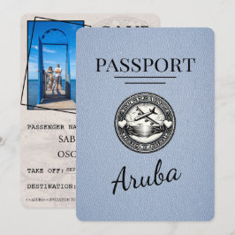 Dusty Blue Aruba Passport Spara datum Datumet