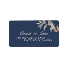 Dusty Blue Autumn Boho Bröllop OSA Address Label Adressetikett