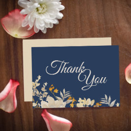 Dusty Blue Autumn Boho Bröllop Tack - platta kort