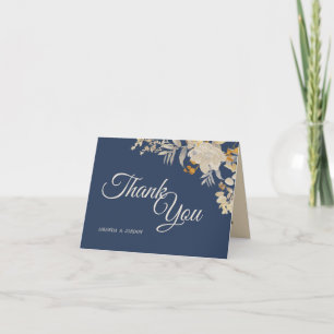 Dusty Blue Autumn Boho Bröllop - tackkort