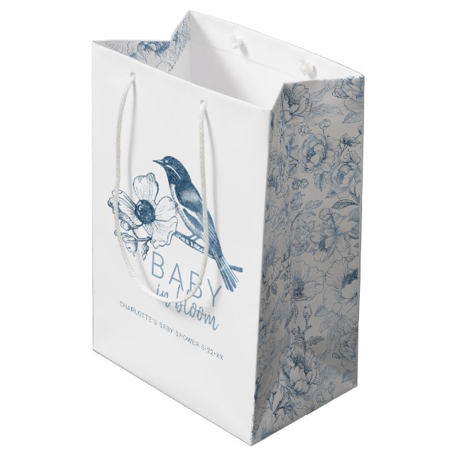 Dusty Blue Baby i Bloom Boy Shower Bag (Baksidan Vinklad)