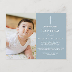 Dusty Blue Baptism-foto Vykort