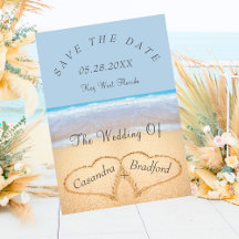 Dusty Blue Beach Wedding 2 Hearts in the Sand